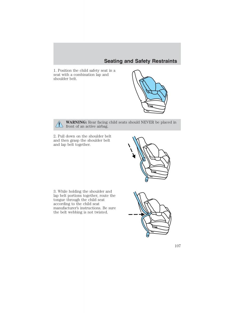 Ford Ranger Mazda B Series owners manual / page 107