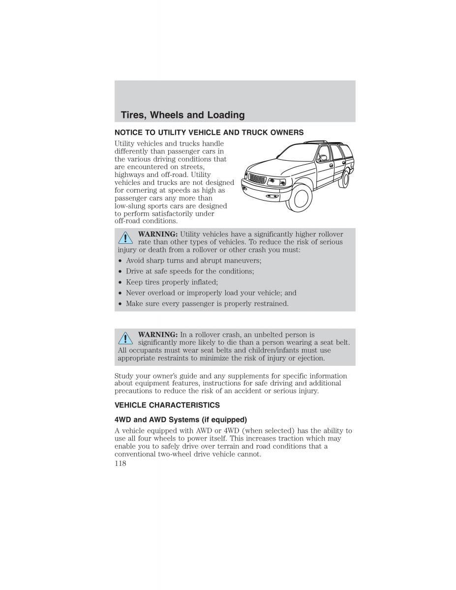 Ford Ranger Mazda B Series owners manual / page 118