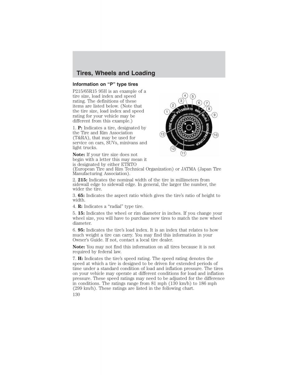 Ford Ranger Mazda B Series owners manual / page 130