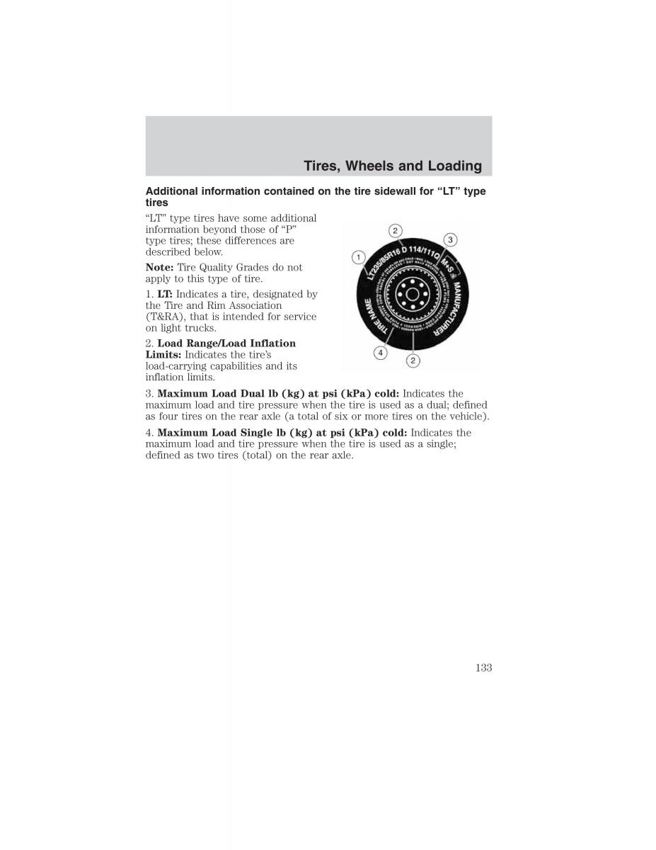Ford Ranger Mazda B Series owners manual / page 133