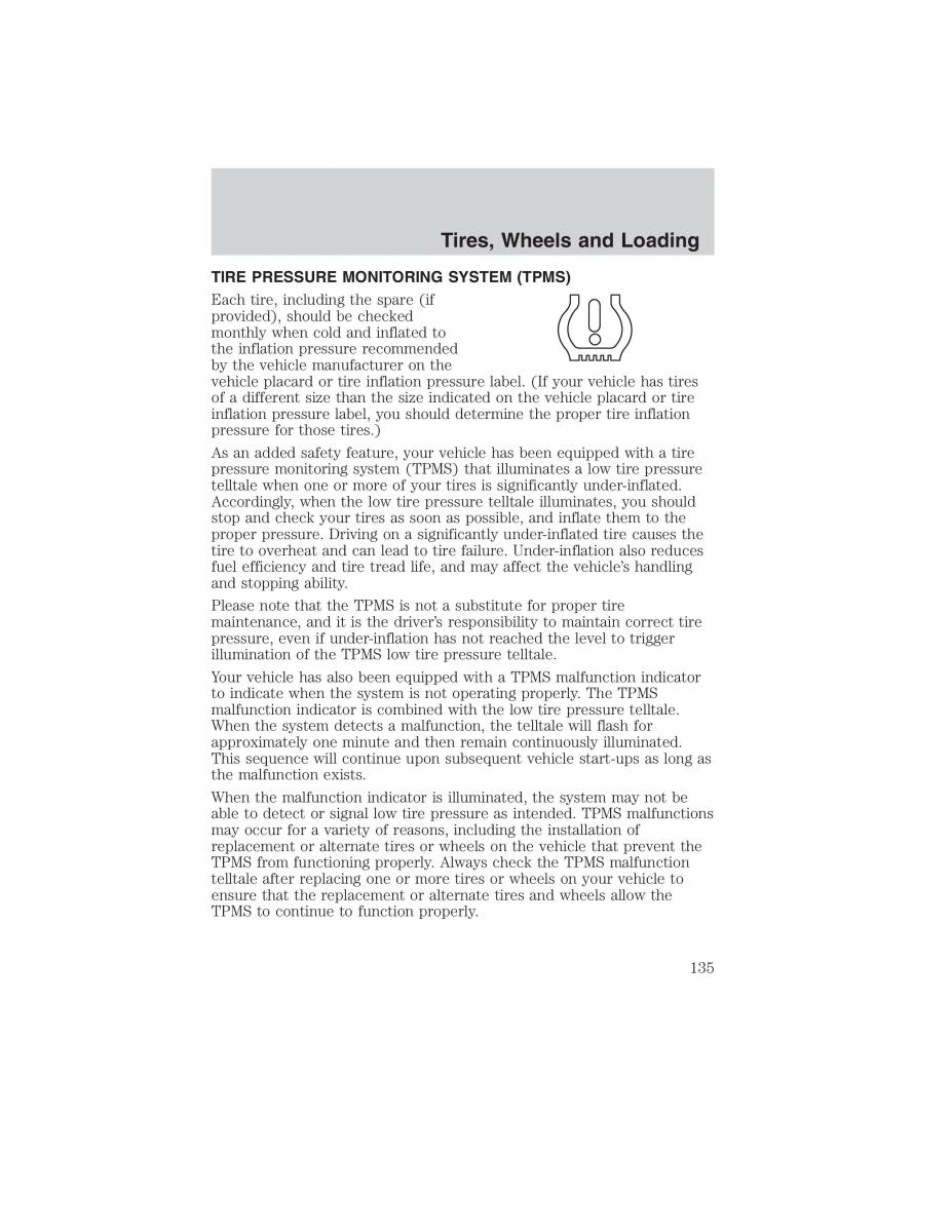 Ford Ranger Mazda B Series owners manual / page 135
