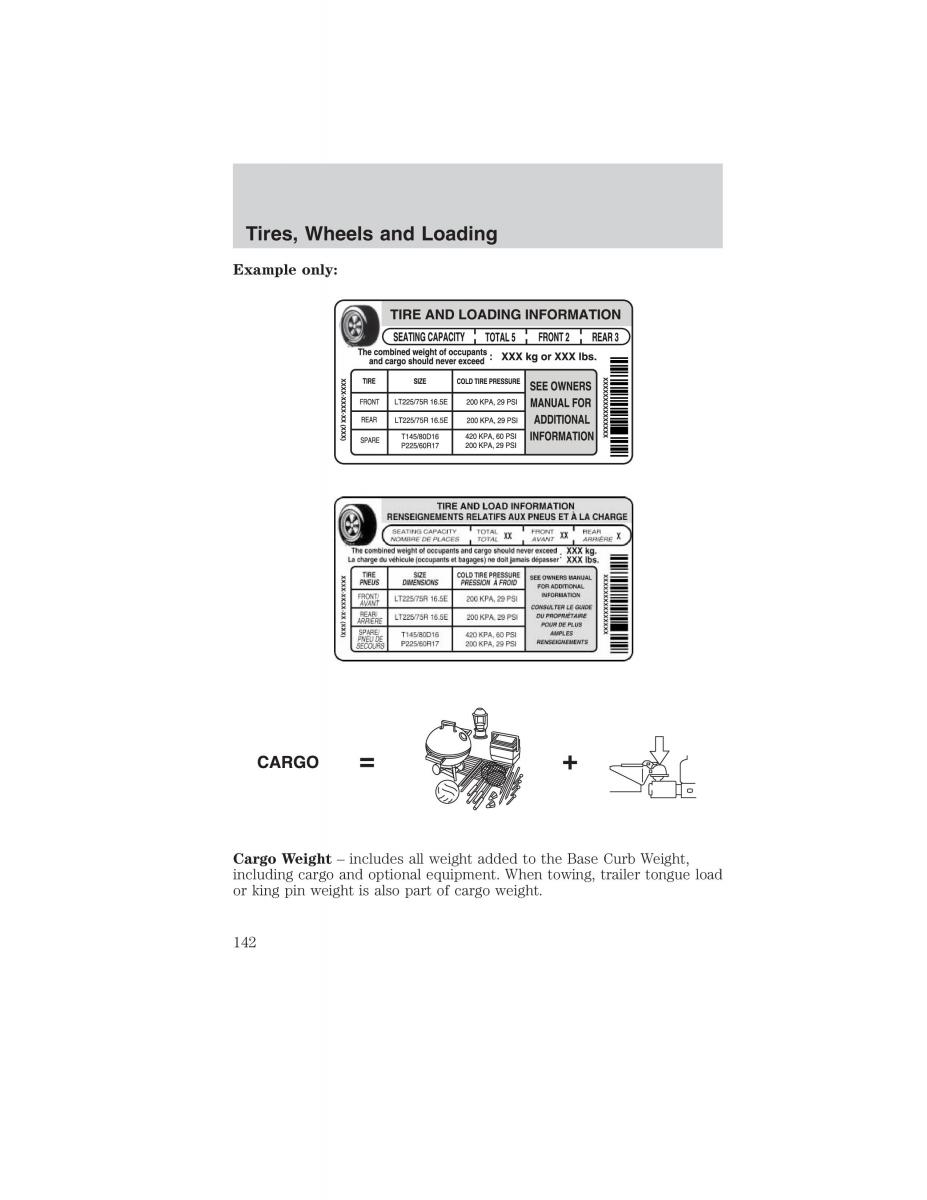 Ford Ranger Mazda B Series owners manual / page 142