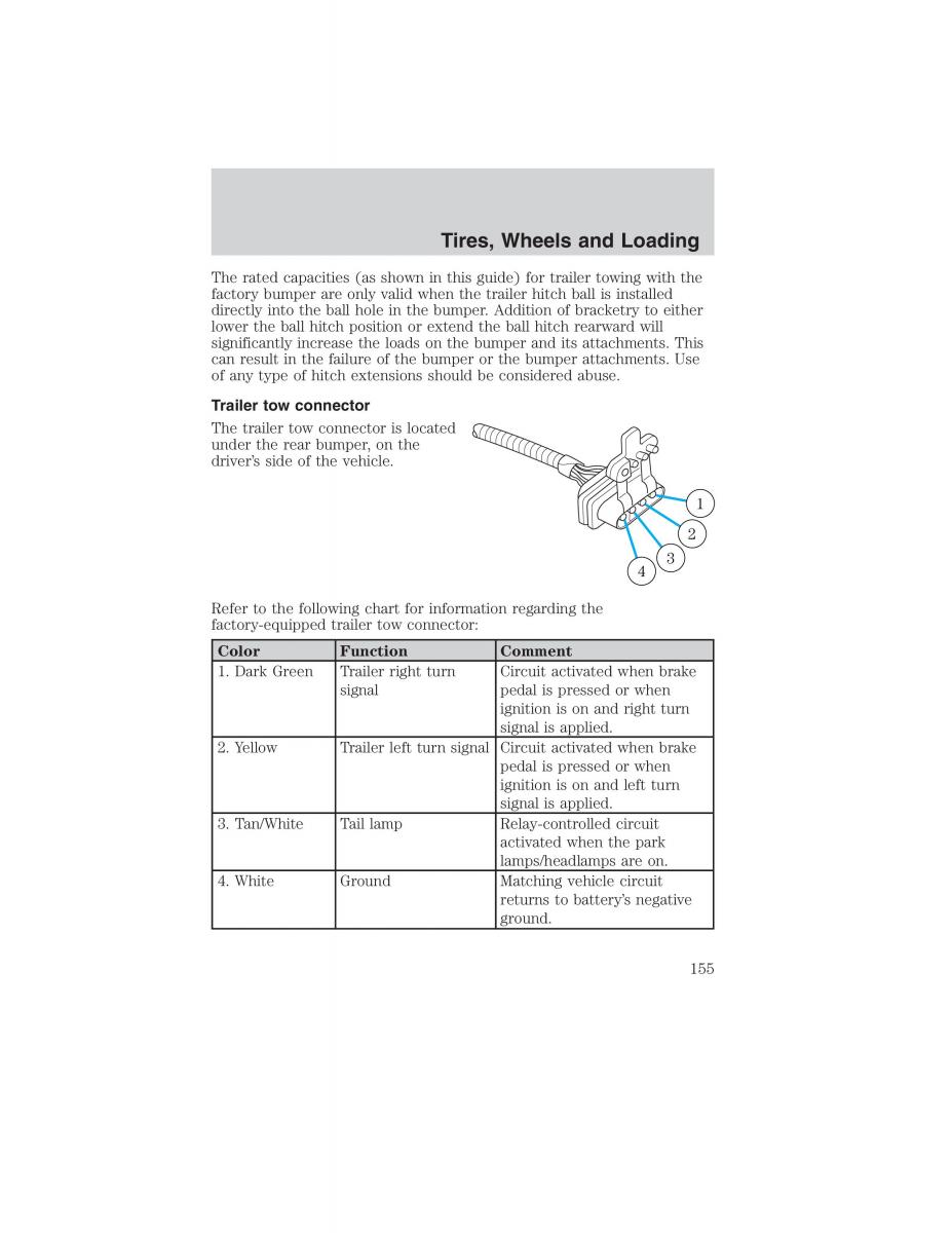 Ford Ranger Mazda B Series owners manual / page 155