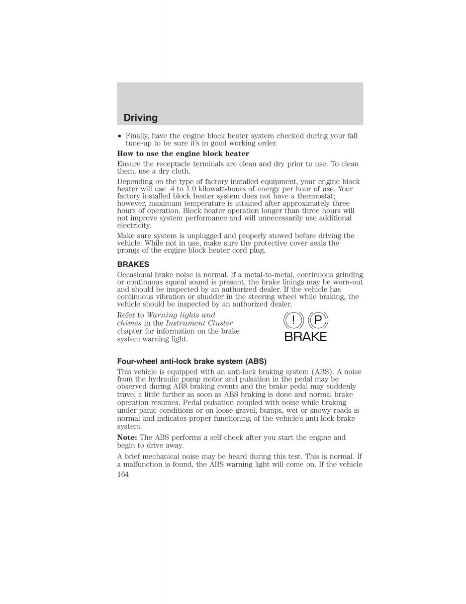 Ford Ranger Mazda B Series owners manual / page 164