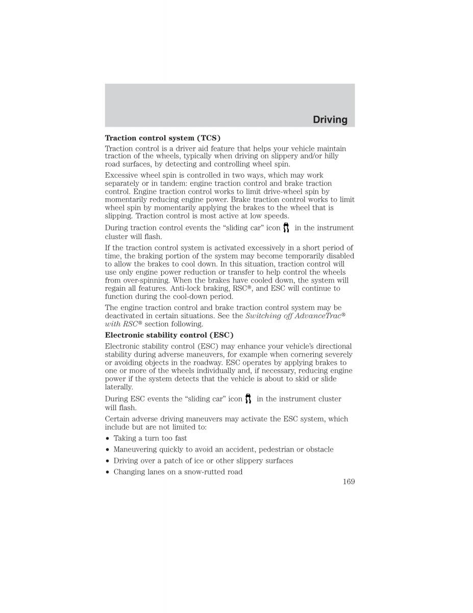 Ford Ranger Mazda B Series owners manual / page 169