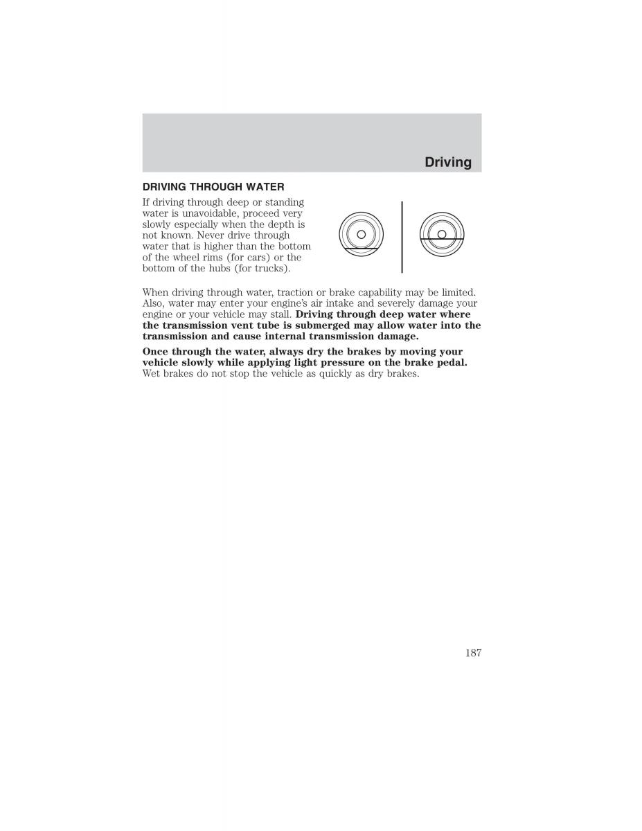 Ford Ranger Mazda B Series owners manual / page 187