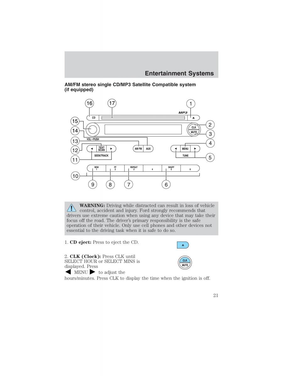 manual  Ford Ranger Mazda B Series owners manual / page 21