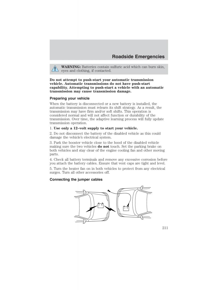 Ford Ranger Mazda B Series owners manual / page 211
