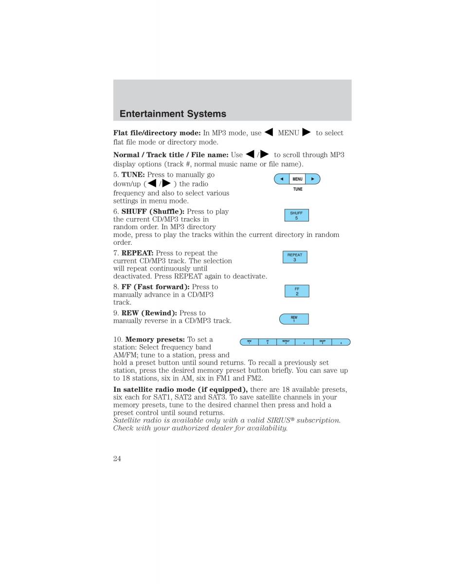 Ford Ranger Mazda B Series owners manual / page 24