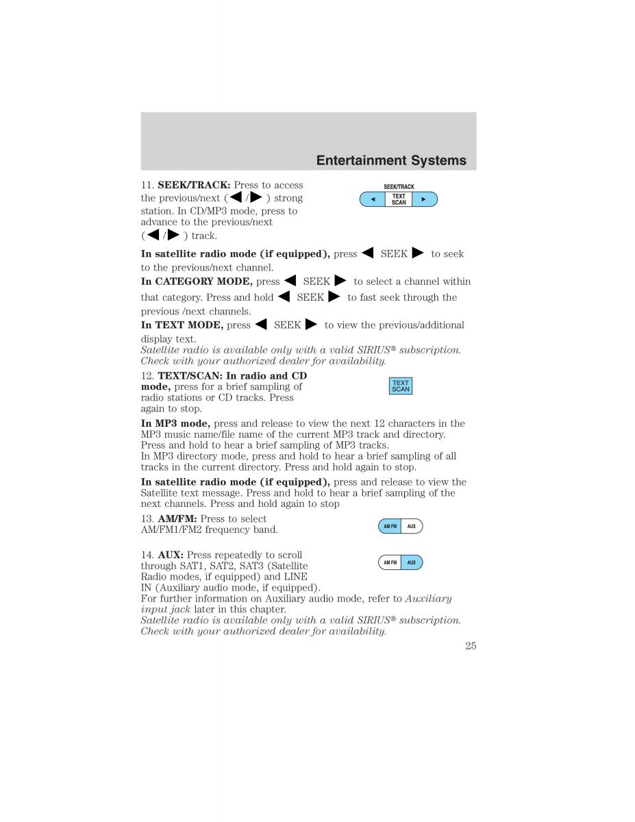 Ford Ranger Mazda B Series owners manual / page 25