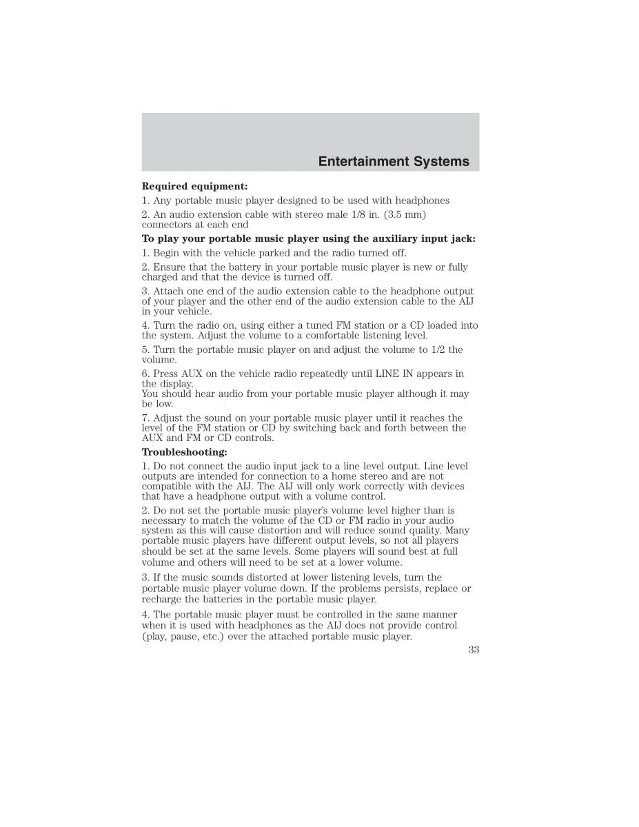 Ford Ranger Mazda B Series owners manual / page 33