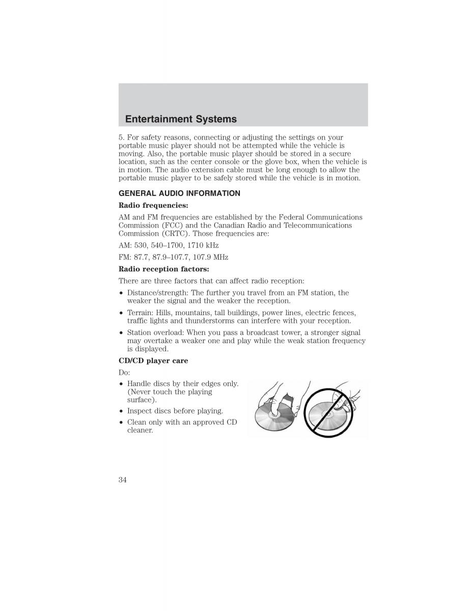 Ford Ranger Mazda B Series owners manual / page 34
