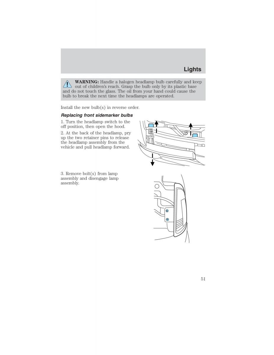 Ford Ranger Mazda B Series owners manual / page 51