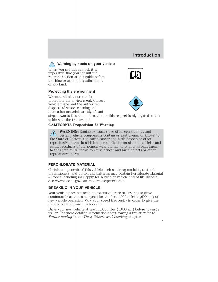 Ford Ranger Mazda B Series owners manual / page 5