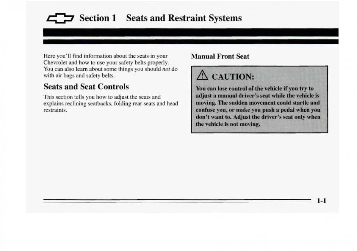 Chevrolet Monte Carlo V 5 owners manual / page 11