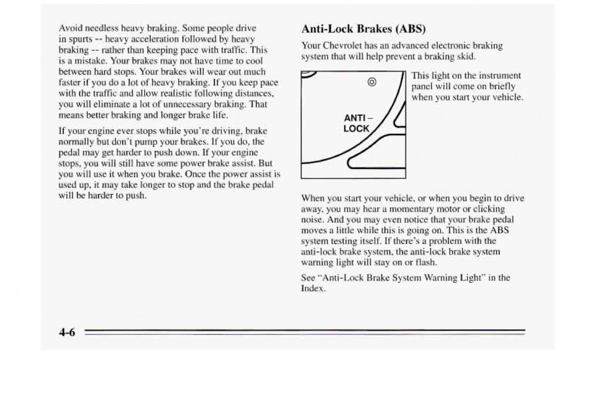 Chevrolet Monte Carlo V 5 owners manual / page 134