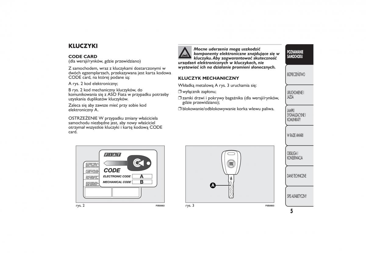 Fiat 500 instrukcja obslugi / page 8