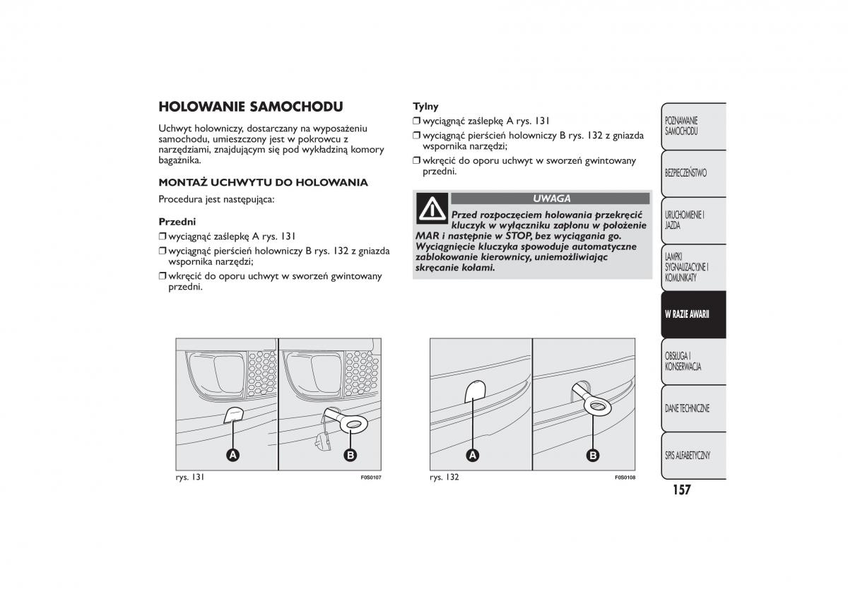 Fiat 500 instrukcja obslugi / page 160