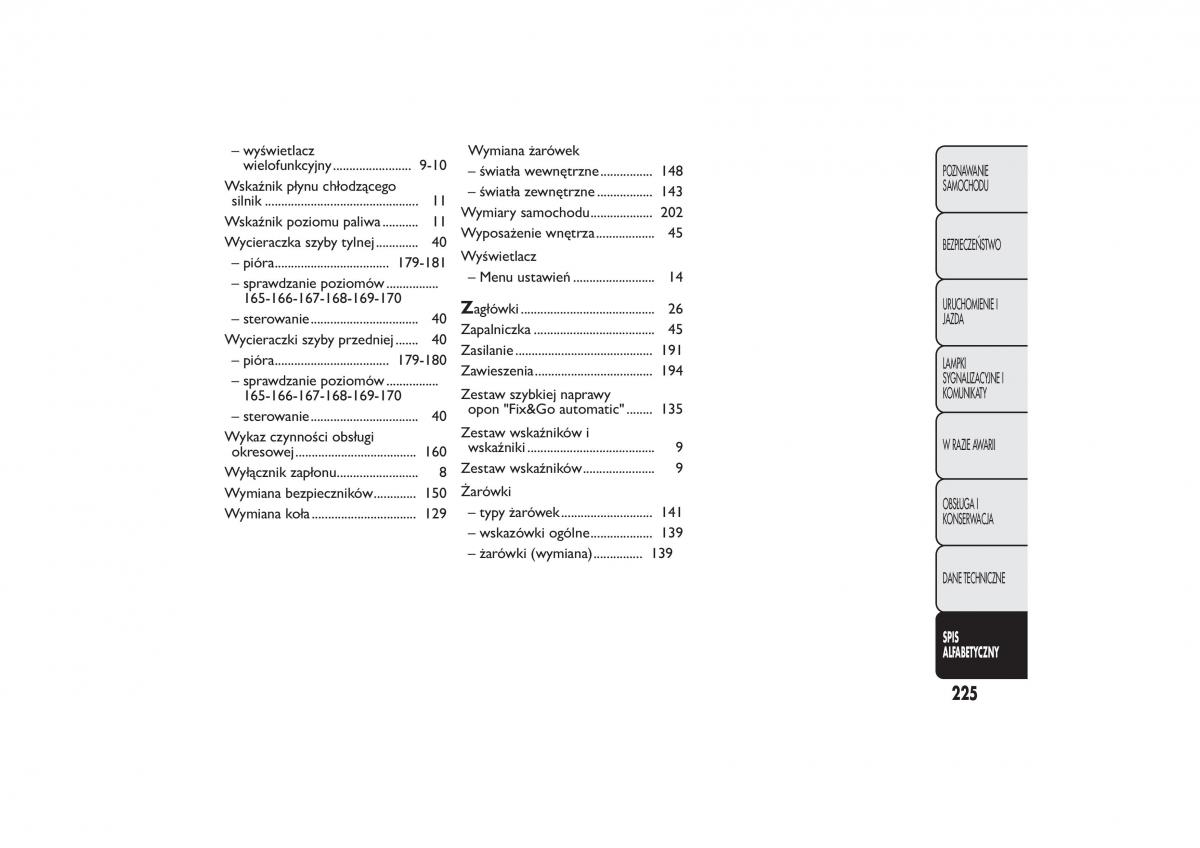 Fiat 500 instrukcja obslugi / page 228