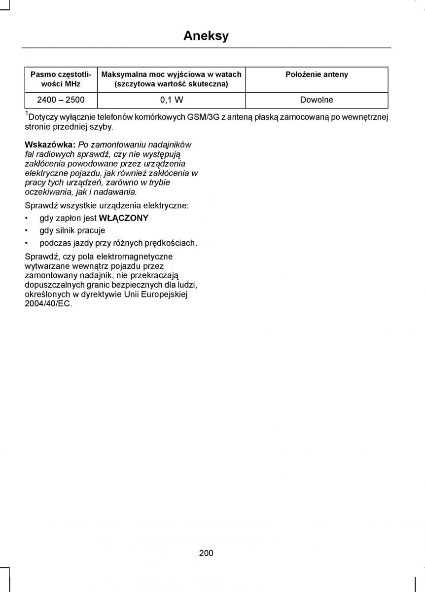 manual  Ford Transit VII 7 instrukcja / page 202