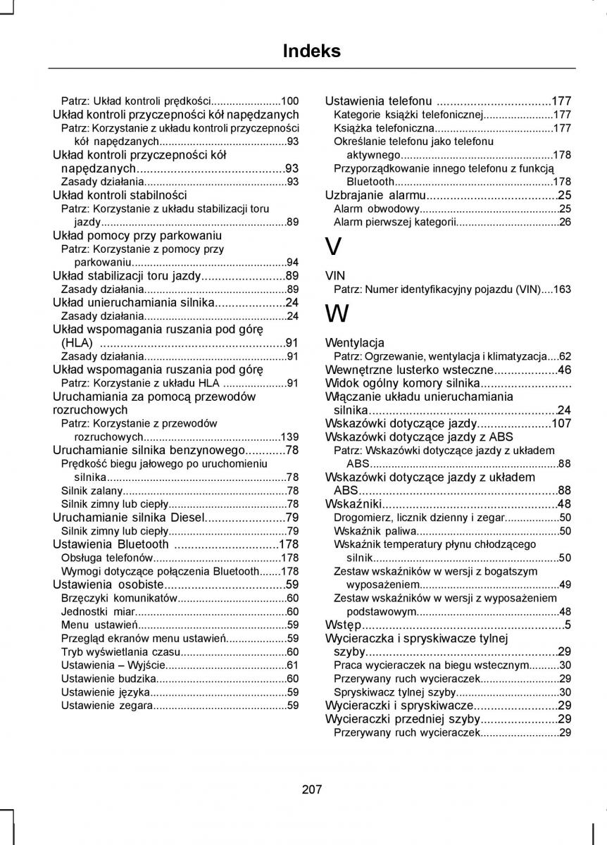 manual  Ford Transit VII 7 instrukcja / page 209