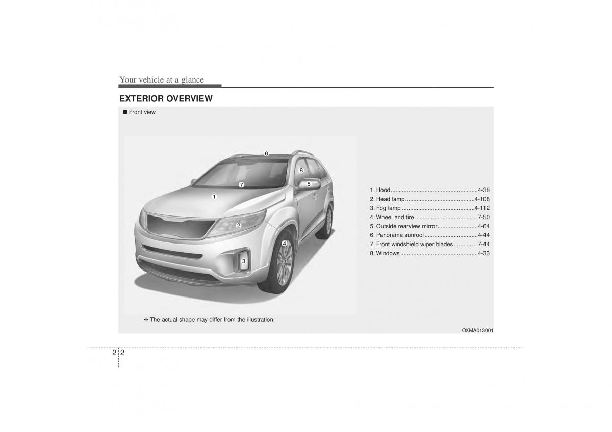 manual  Kia Sorento II 2 owners manual / page 10