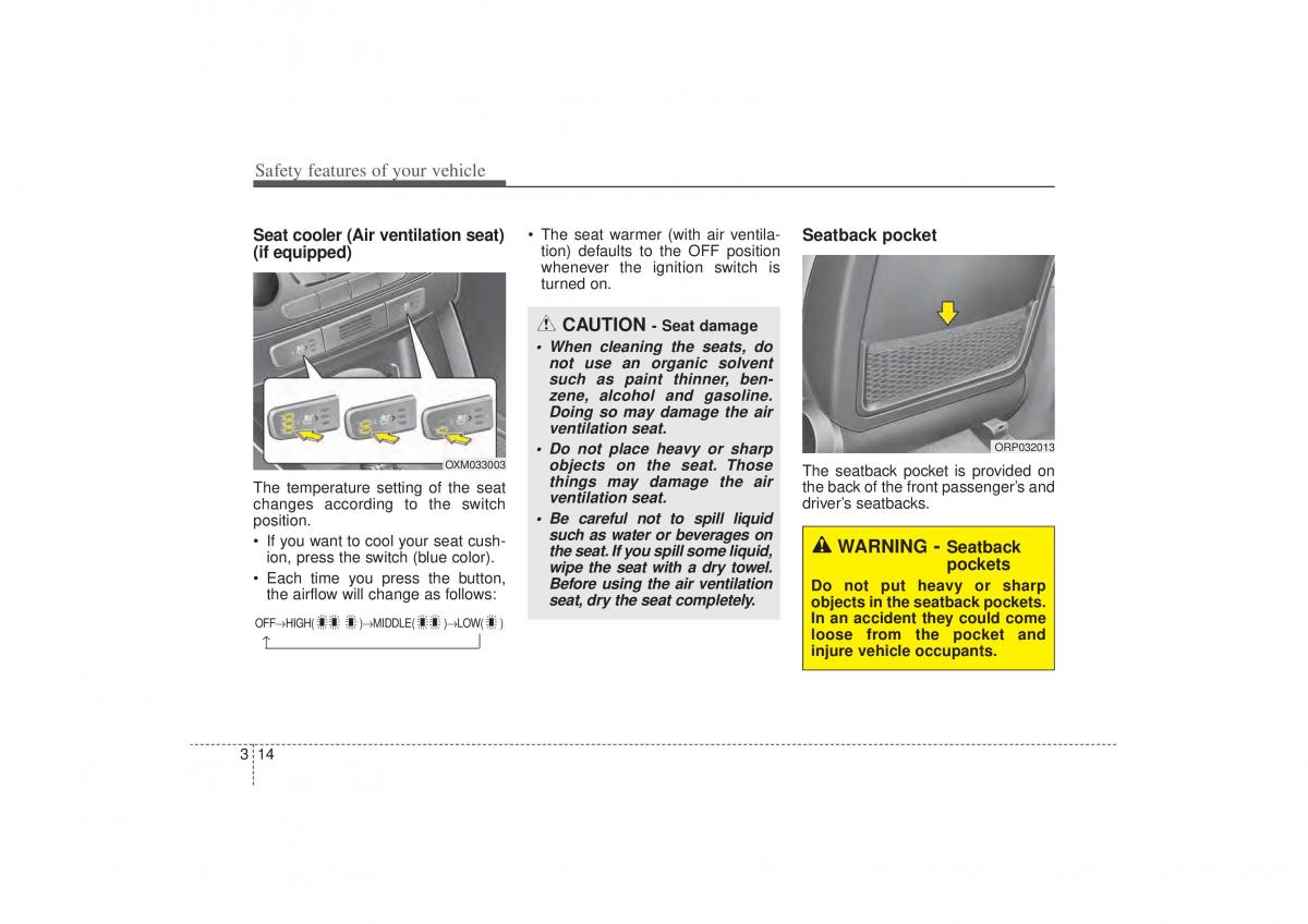 Kia Sorento II 2 owners manual / page 28