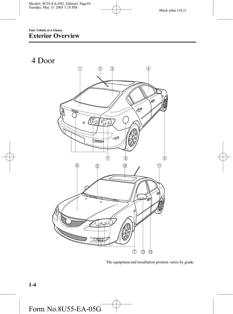manual  Mazda 3 I 1 owners manual / page 10