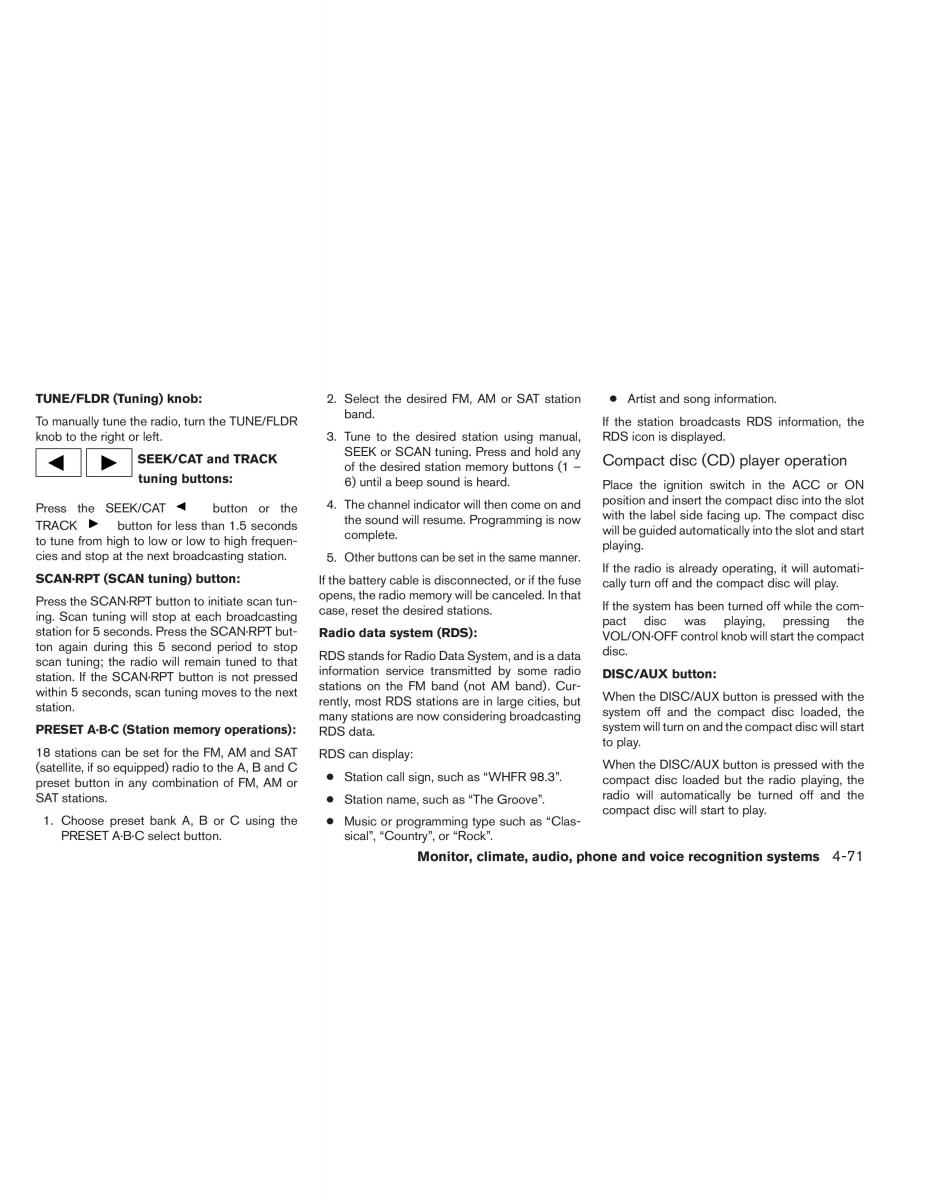 Nissan Pathfinder III 3 owners manual / page 244