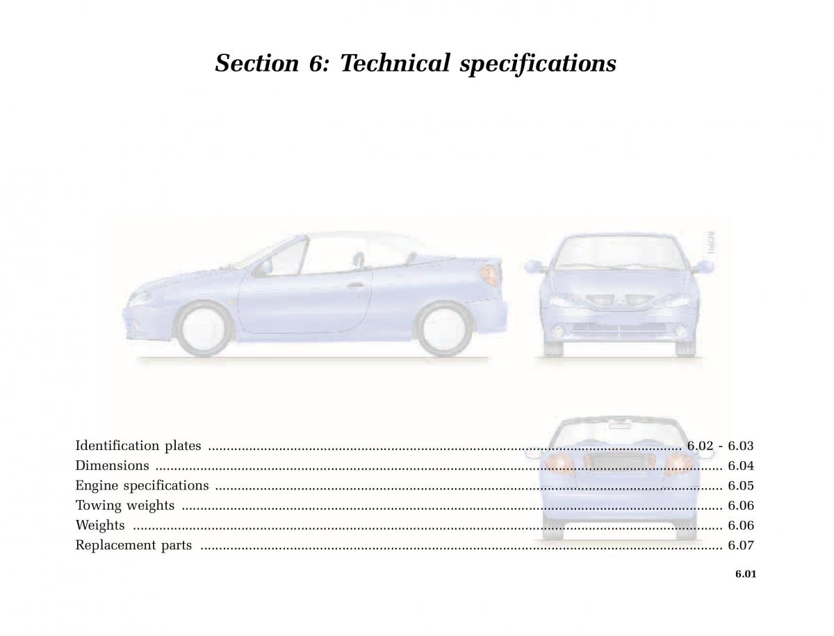 Renault Megane I 1 phase II owners manual / page 170
