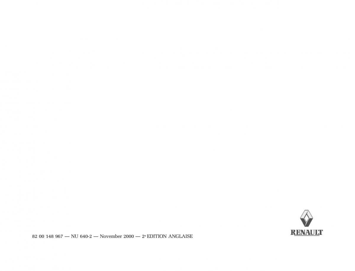 Renault Megane I 1 phase II owners manual / page 181