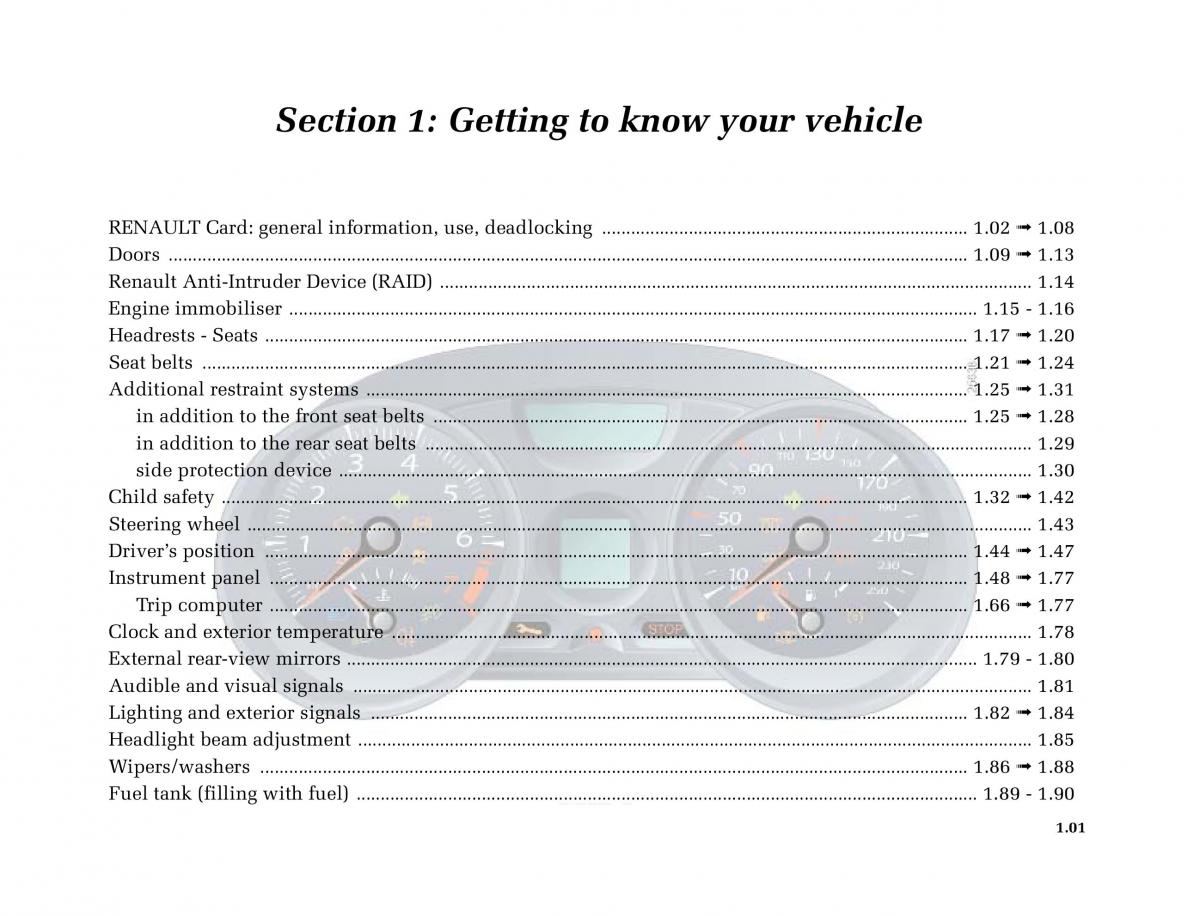 manual  Renault Megane II 2 owners manual / page 10