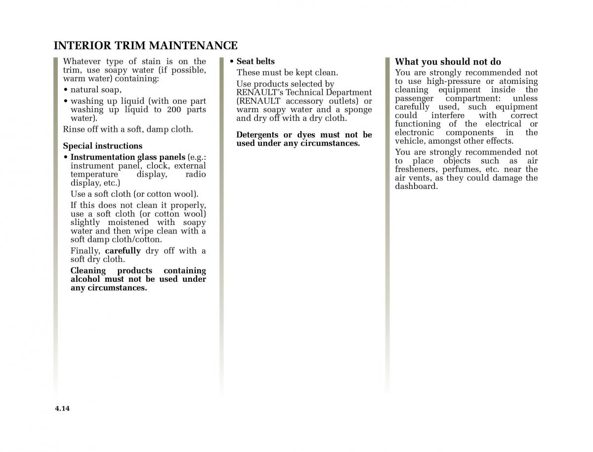 Renault Megane II 2 owners manual / page 187