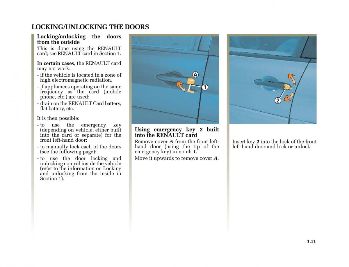 Renault Megane II 2 owners manual / page 20