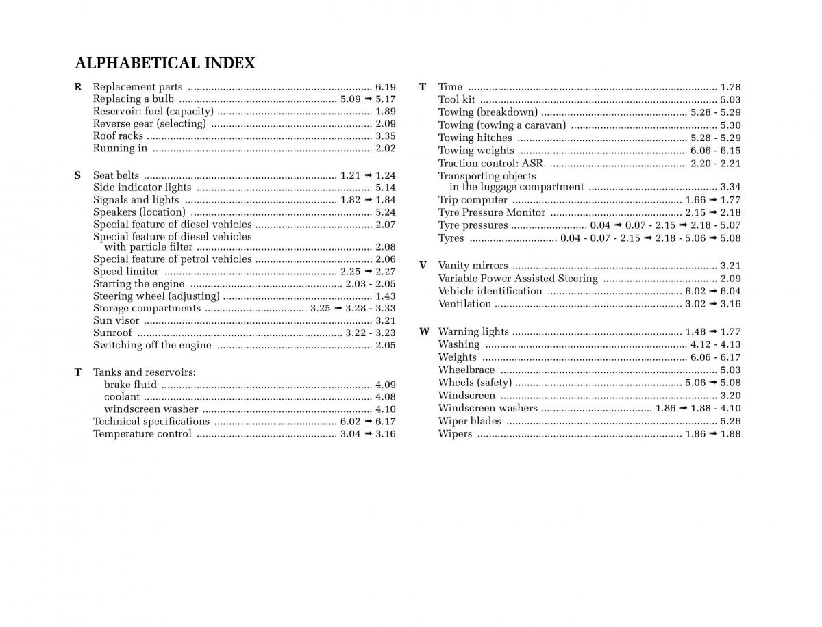 Renault Megane II 2 owners manual / page 247