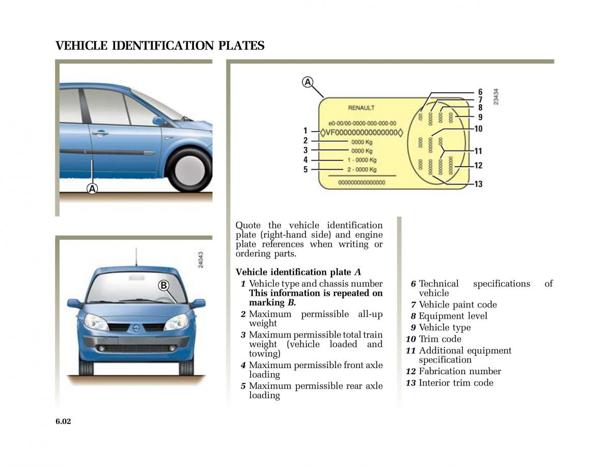 Renault Scenic II 2 owners manual / page 243
