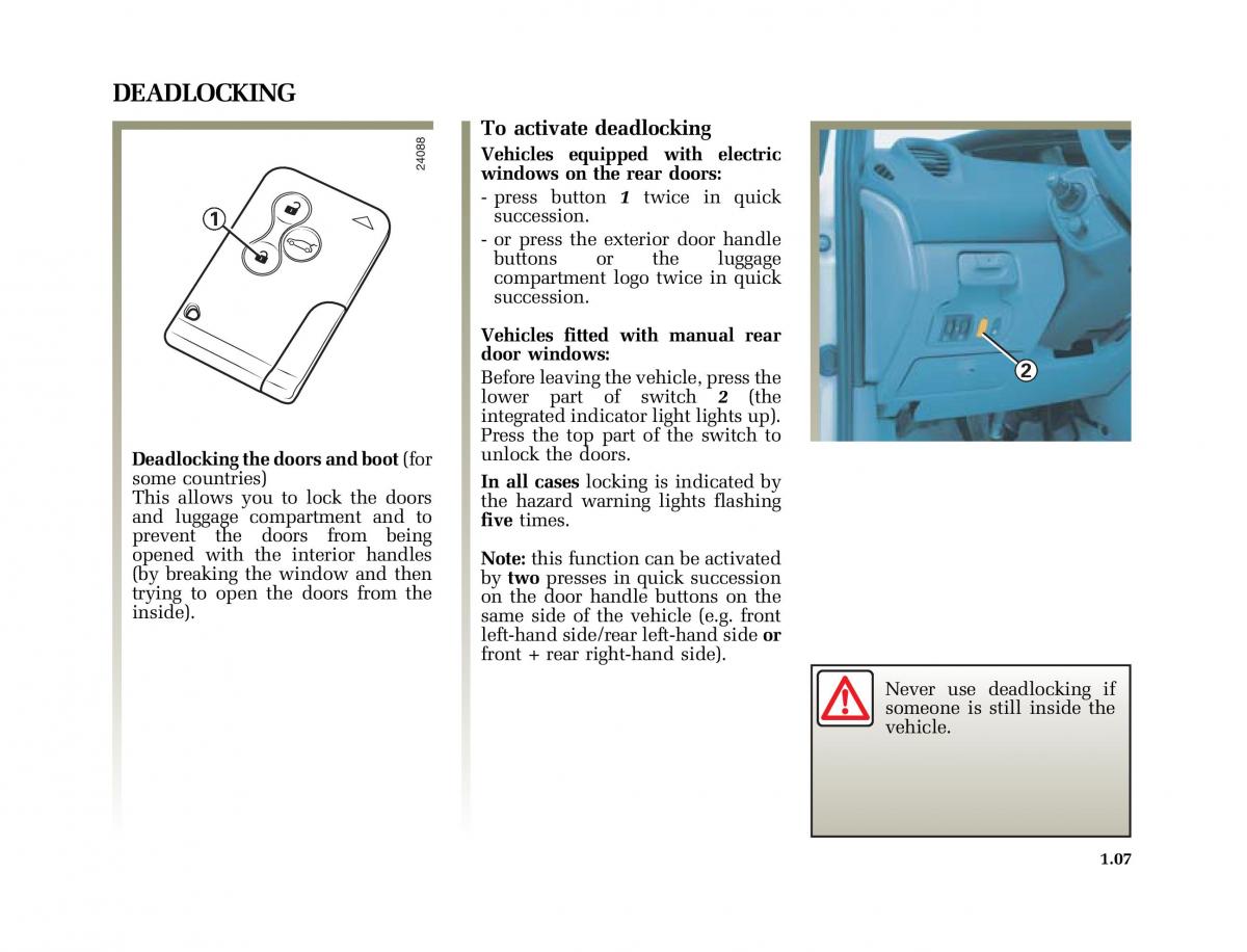 Renault Scenic II 2 owners manual / page 18