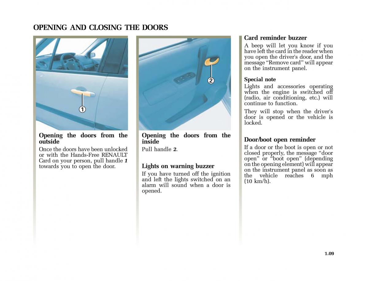 Renault Scenic II 2 owners manual / page 20