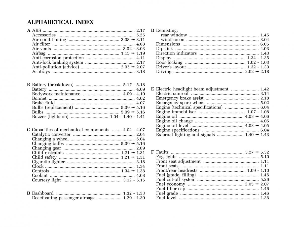 manual  Renault Twingo I 1 owners manual / page 152