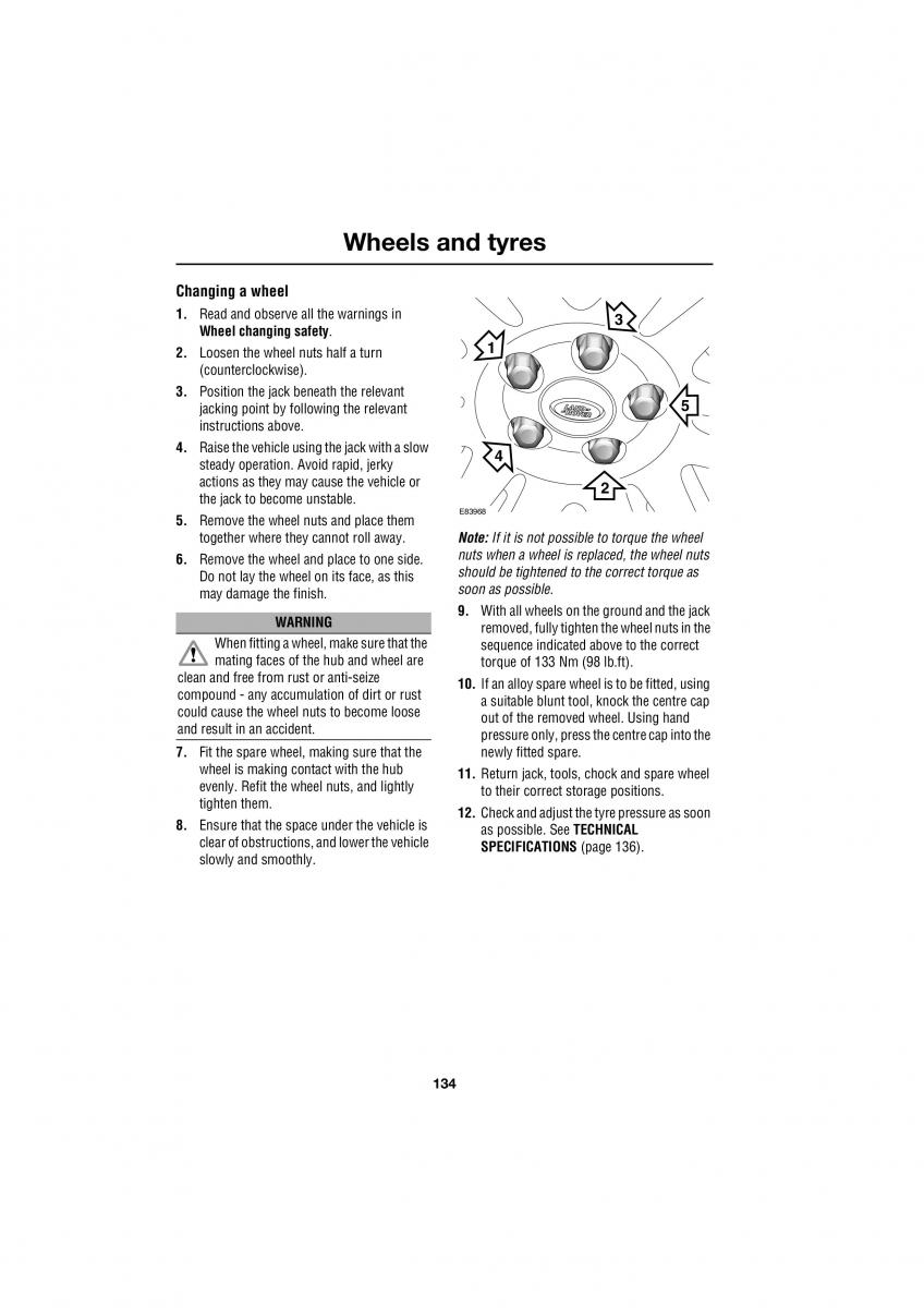 manual  Land Rover Defender III gen owners manual / page 163