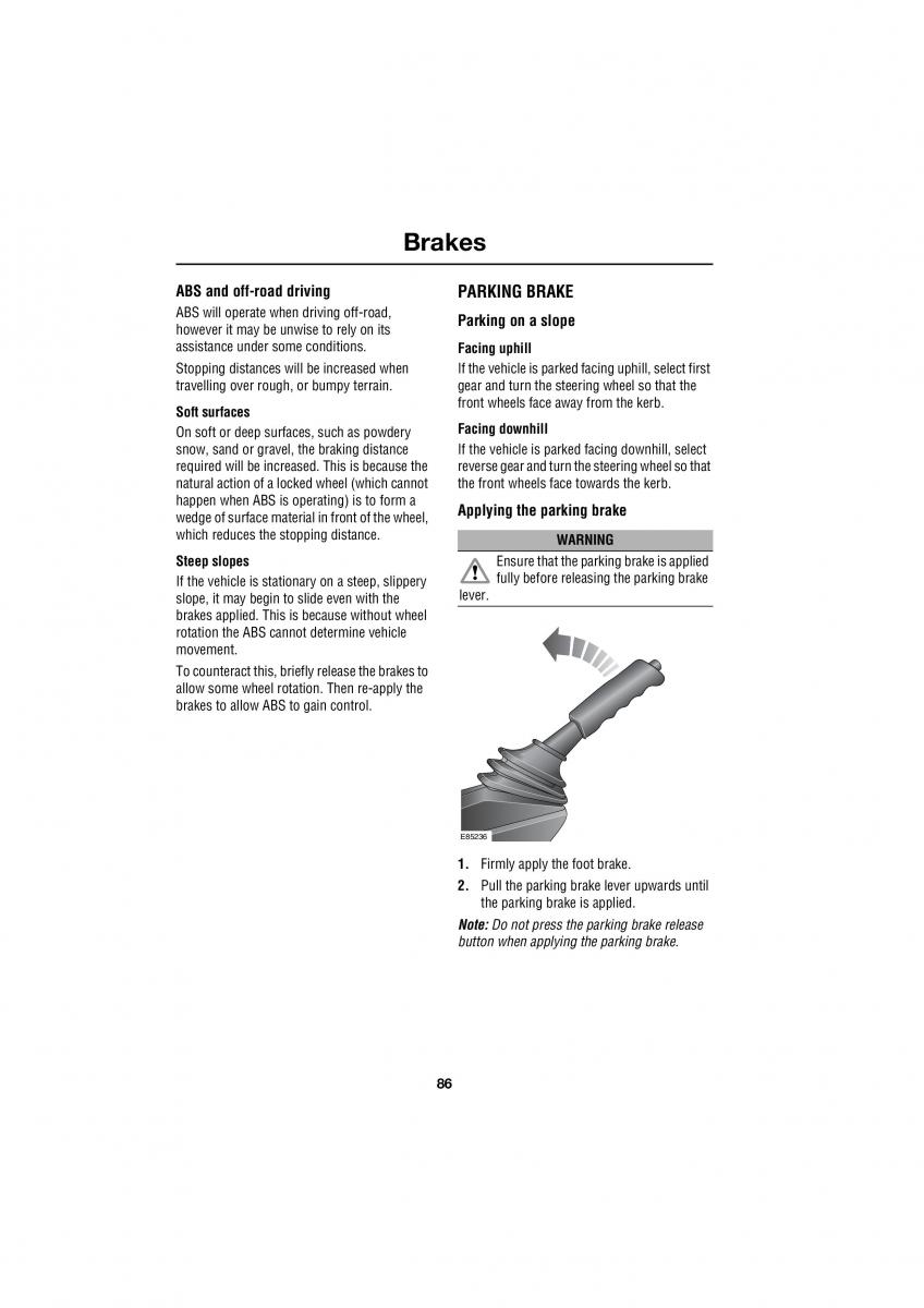 manual  Land Rover Defender III gen owners manual / page 172