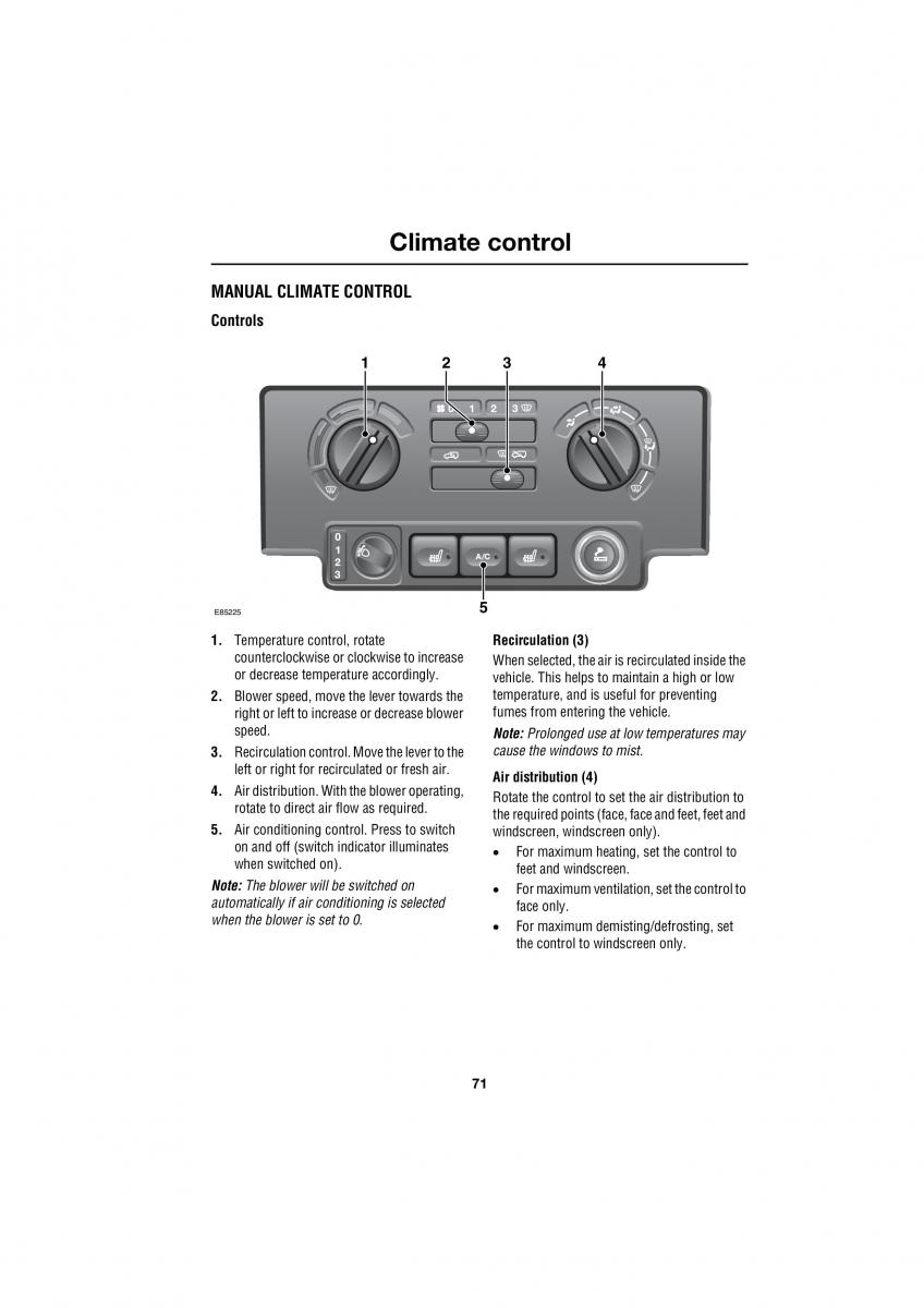 Land Rover Defender III gen owners manual / page 22