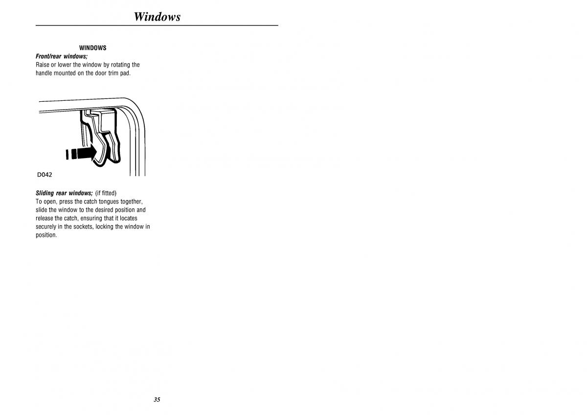 Land Rover Defender II gen owners manual / page 37