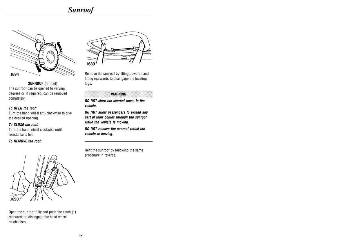 Land Rover Defender II gen owners manual / page 38