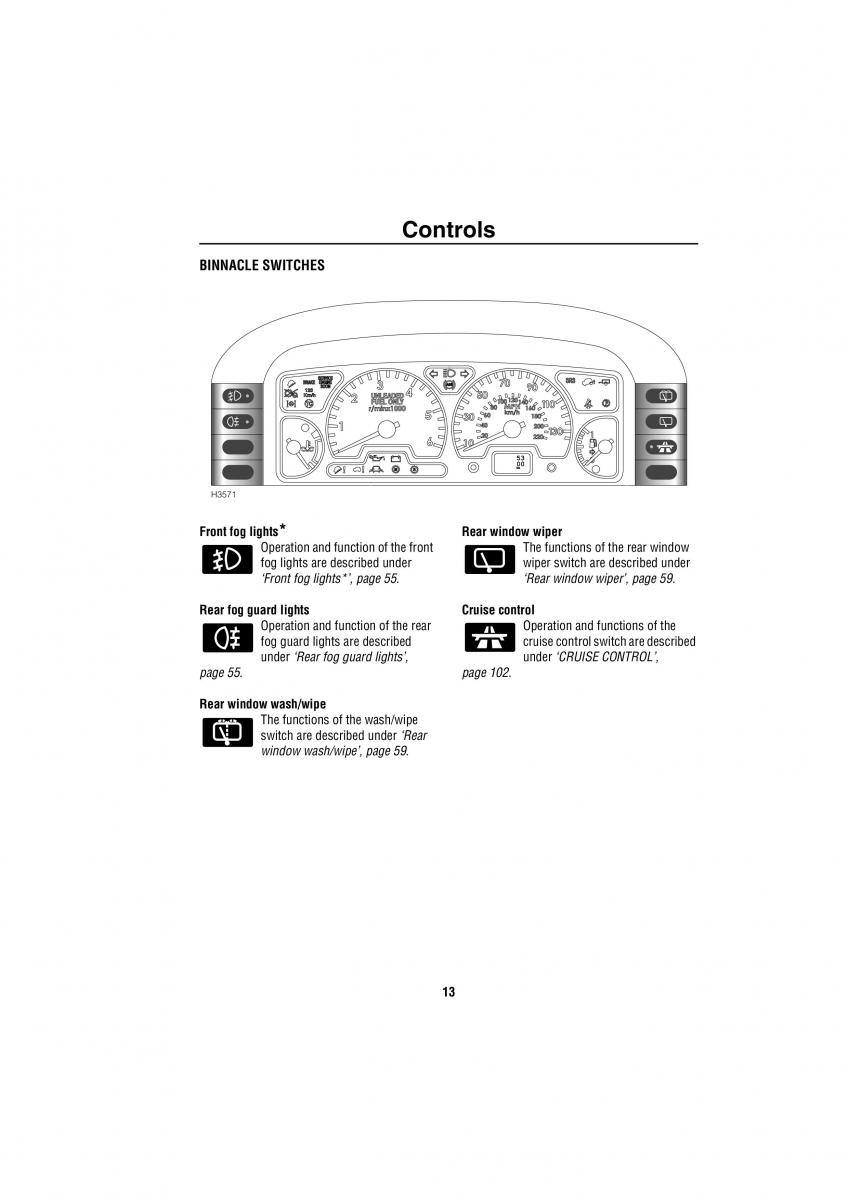 manual  Land Rover Discovery II 2 owners manual / page 6