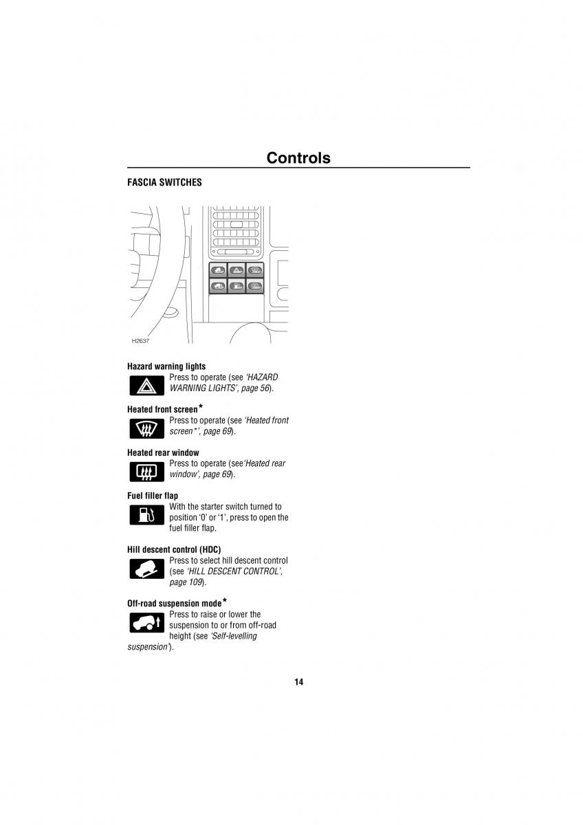 manual Land Rover Discovery Land Rover Discovery II 2 owners manual / page 7