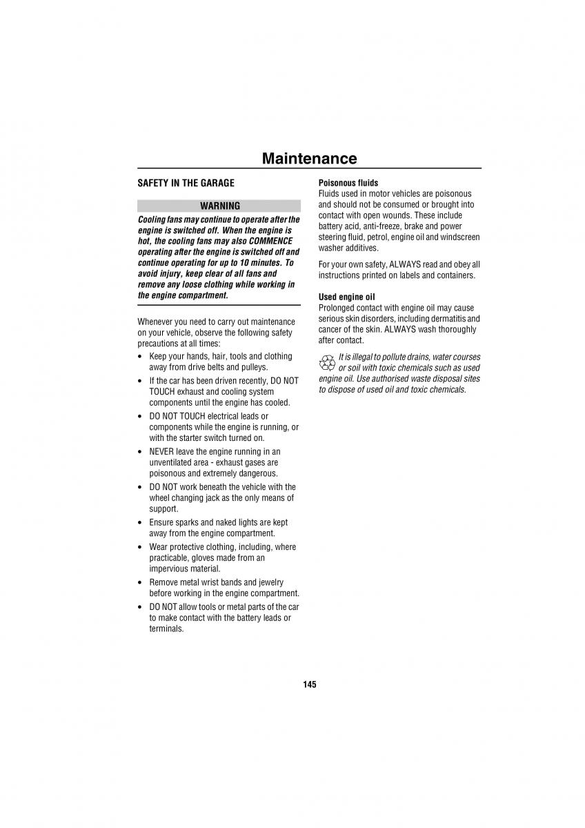 manual Land Rover Discovery Land Rover Discovery II 2 owners manual / page 138