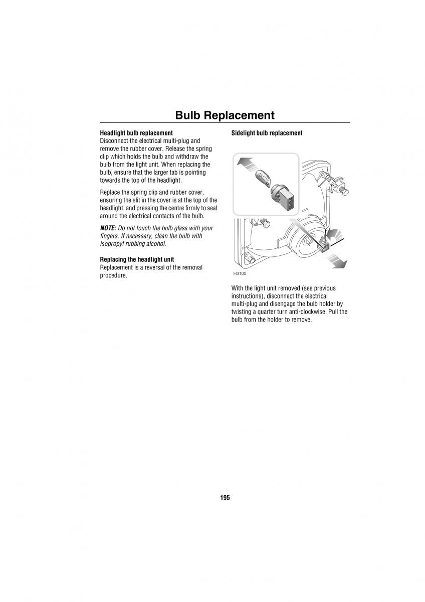 Land Rover Discovery II 2 owners manual / page 188