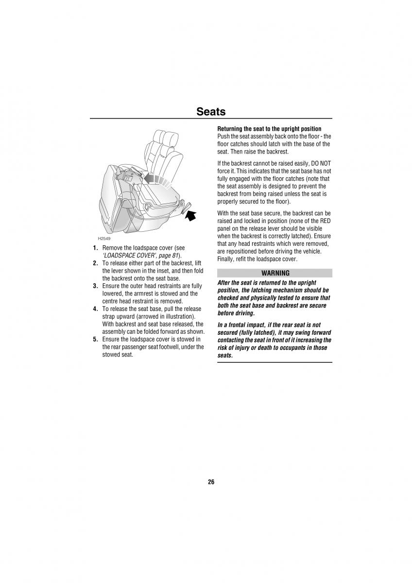 manual  Land Rover Discovery II 2 owners manual / page 19