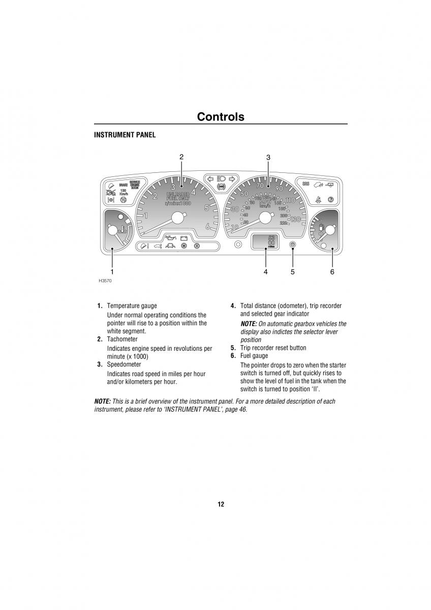 manual  Land Rover Discovery II 2 owners manual / page 5